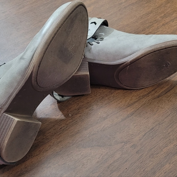 Ankle Grey Boots Cowboy Cut Out style - Picture 5 of 7